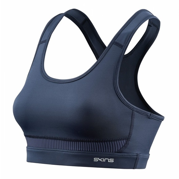 NWT Skins DNAmic Primary Womens Sports Bra Black Large Hi Impact - Picture 1 of 12